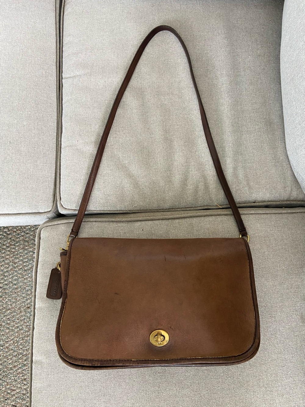 Coach vintage 1970 Bonnie Cashin Brown Leather Shoulder Bag